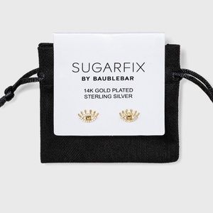 Sugarfix by Baublebar 14K Gold Plated Crystal Evil Eye Stud Earrings